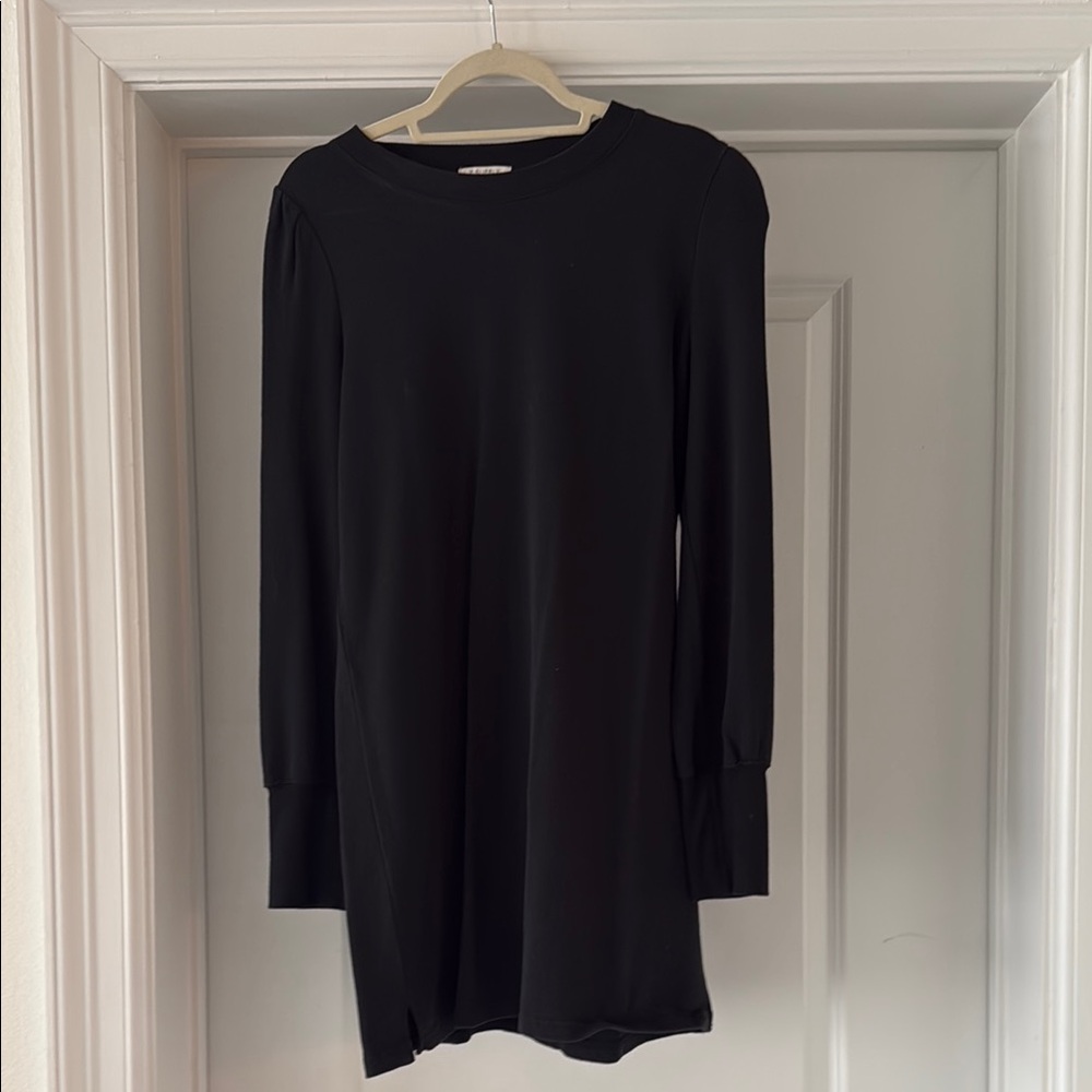 Z Supply Black Bishop Sleeve Sweater Dress